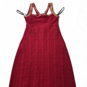 red bebe bandage dress xs